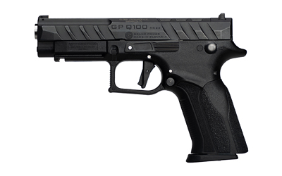 Grand Power 8588005808668 Q100 Mk23 9mm Luger 15+1 4.25" Stainless Rotating Barrel, Black Steel Optic Ready/Serrated Slide, Black Steel Frame w/Accessory Rail & Beavertail, Textured Grip