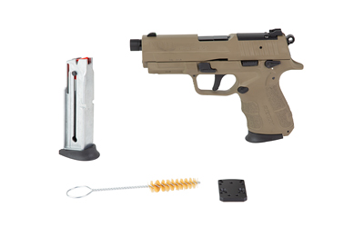 Retay USA RXP22FDE13TH RXP  22 LR 13+1 4" Black Threaded Barrel, Flat Dark Earth Cerakote RMR/RMSc Optic Ready/Serrated Slide, Flat Dark Earth Cerakote Polymer Frame w/Accessory Rail, Textured Grip