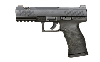Walther Arms 5220300 WMP Optic Ready 22 WMR 15+1 4.50" Stainless Steel Barrel, Black Optic Ready/Serrated Slide, Black Polymer Frame w/Picatinny Rail, Black Polymer Grip, Ambidextrous