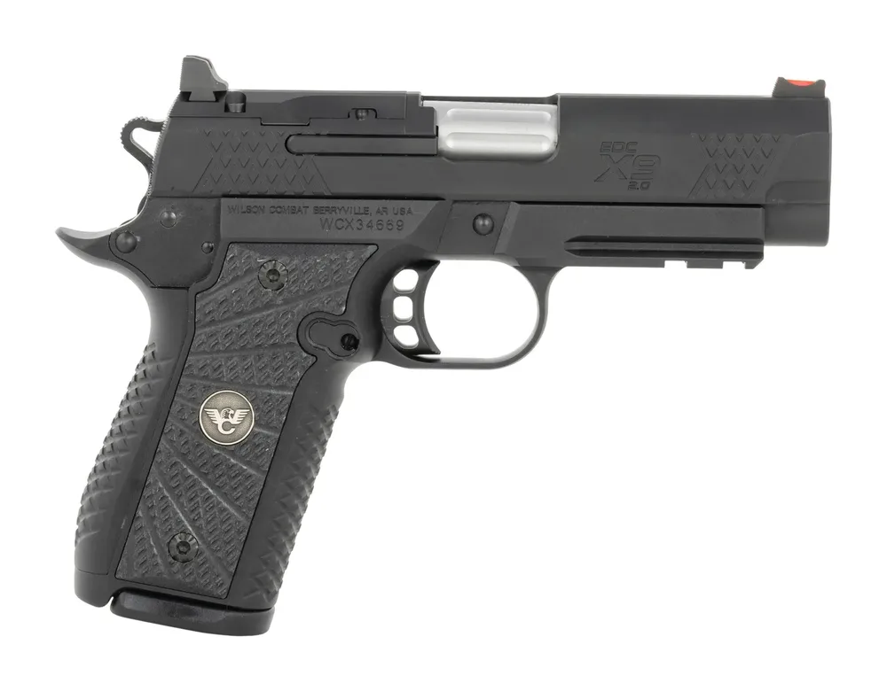 Wilson Combat 2EDCXCPR9OR EDC X9 2.0 9mm Luger 15+1 4" Stainless Fluted Barrel, Optic Ready Slide, Aluminum Frame w/Picatinny Rail, Black G10 Grip