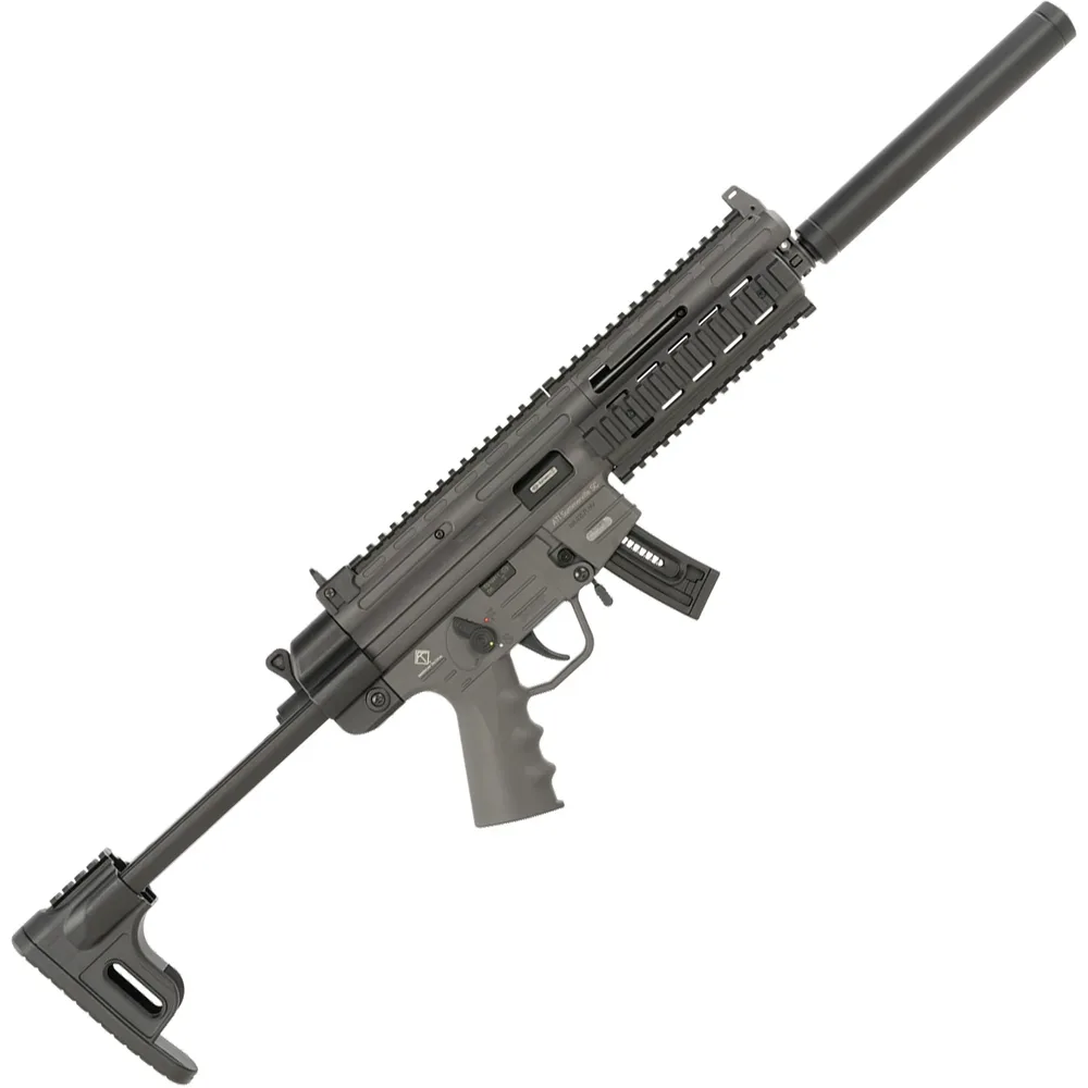 ATI GERGGSG1610S GSG-16  22LR 10+1 16.25" Black Non-Threaded Barrel, Smoke Gray Picatinny Rail Polymer Receiver, M-LOK Handguards, Collapsible w/Storage Compartment Black Synthetic Stock, Smoke Gray P