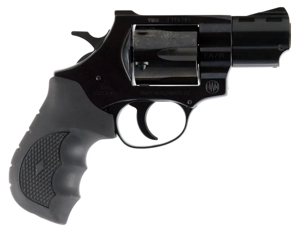 Weihrauch Guns 770130 Windicator  357 Mag 6rd 2" Blued Steel Barrel & Cylinder, Compact Steel Frame w/Exposed Hammer, Ramp Front/Fixed Rear Sights, Finger Grooved Black Rubber Grip