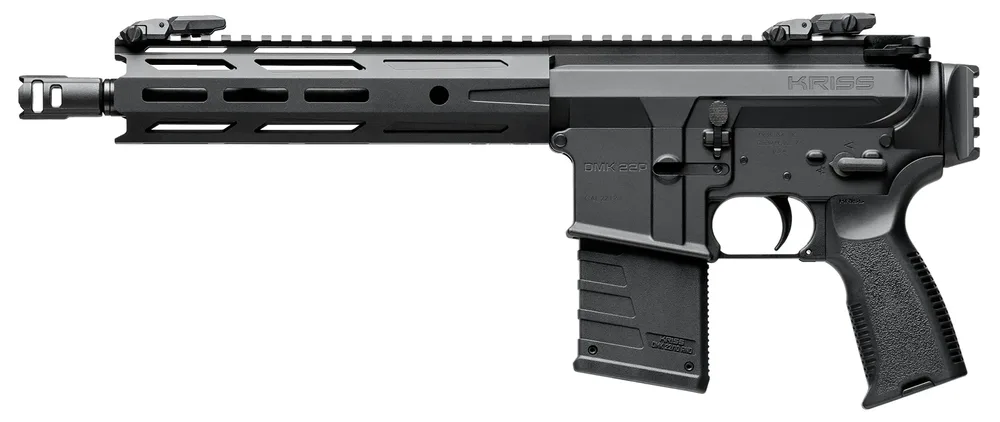 Kriss USA DM22P26BL10 DMK22P  22 LR 10+1 10.50" Black Threaded Barrel, Matte Black Picatinny Rail Receiver, Picatinny Rail Rear, Black Polymer Grip
