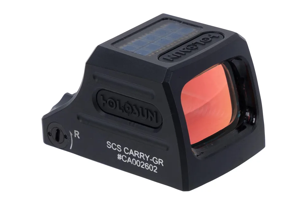 Holosun SCS Carry Enclosed Pistol Red Dot Sight - Multi-Reticle - Green Reticle - Fits Compact K Cut