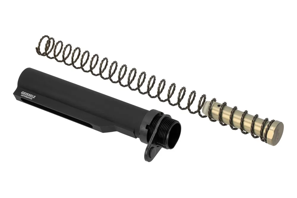 Premium MIL-SPEC Buffer Tube Assembly with Super 42, H3, 7075-T6, AR-15/M4, Black