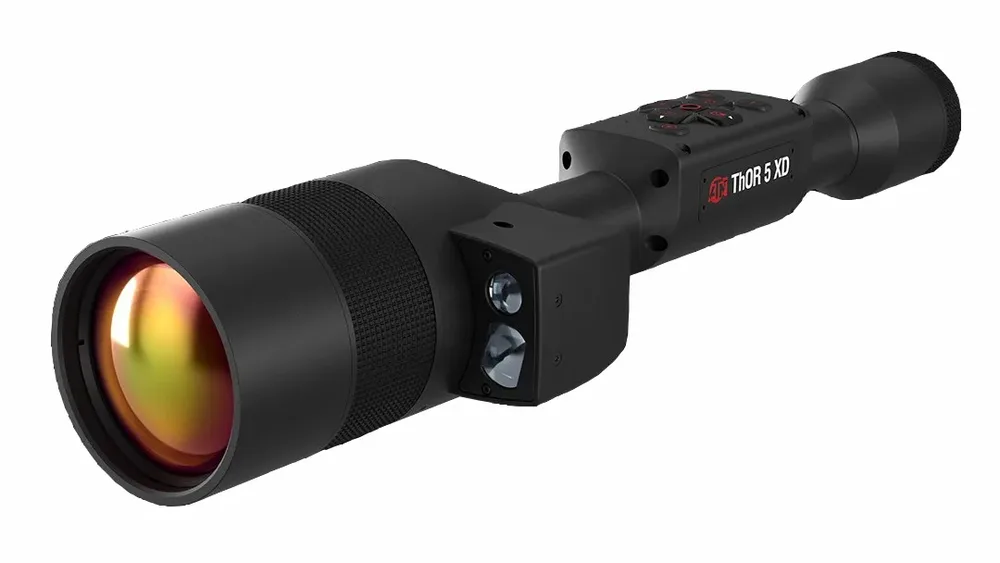 ATN TIWST5319LRF Thor 5 320 LRF Thermal Rifle Scope Black Anodized 3-12x Smart Mil Dot Reticle, Zoom 320x240 12 Microns, 60 fps Resolution