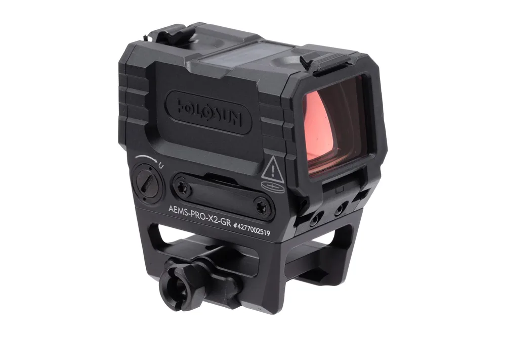 Holosun AEMS PRO X2 Red Dot Sight - Multi-Reticle - Green Reticle